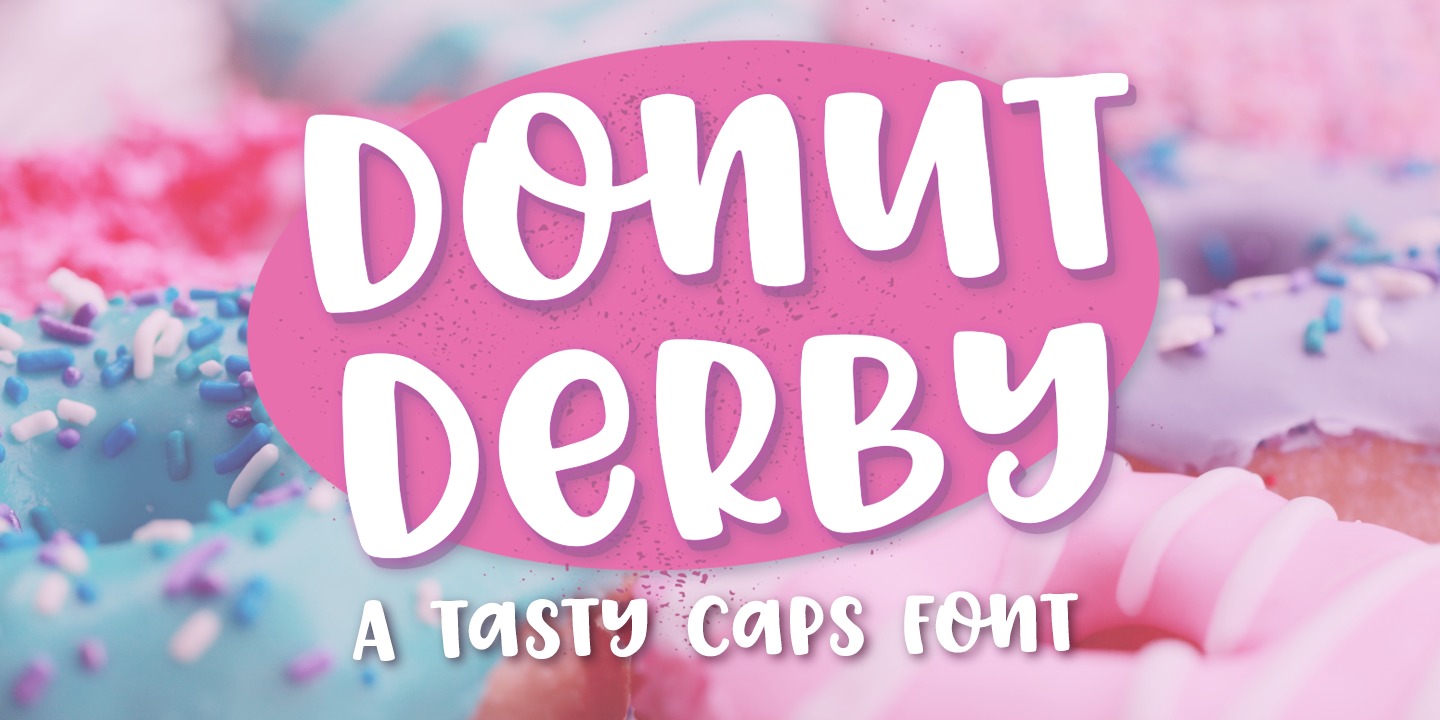 Ejemplo de fuente Donut Derby Regular
